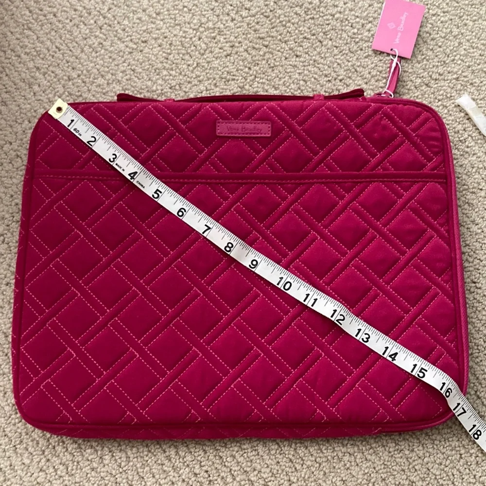 NEW Vera Bradley Laptop Organizer Case Slip Holder Passion Pink Office NWOT